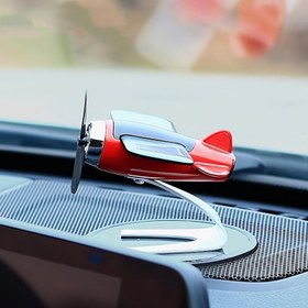 Resim 1pc Güneş Enerjili Mini Uçak Pervanesi Masa Süsü - Plastik Uçak Modeli Araba Gösterge Paneli ve Ofis Masa Süslemesi için, Arazi Meraklıları için Özel Hediye 