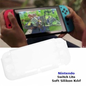 Resim Nintendo Switch Lite Kılıf Şeffaf Nintendo Switch Lite Koruyucu Kılıf Kaydırmaz Silikon 