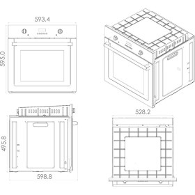 Resim Gl General Calipso Glf 63CS Fryart Dijital Siyah Ankastre Fırın 
