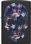 Resim Zippo 218 Flamingo Skull Design Çakmak - 49771-093909 