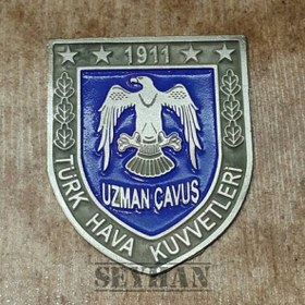 Resim Hava Kuvvetleri Uzman Çavuş Metal Cüzdan Rozeti 