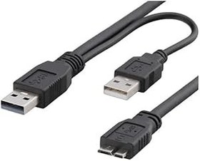 Resim Hadron USB 3.0 Taşınabilir Harddisk HDD Kablosu 2xUSB 