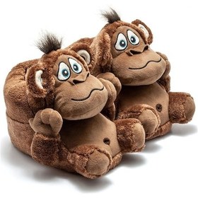 Resim Twigy Monkey Unisex Hayvanlı Panduf Kahverengi 36/43 AA0600 Kahverengi 