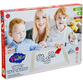 Resim Ahşap Tablet Yazı Tahtası 