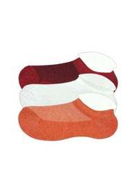 Resim Royaleks Group 3 Adet Çocuk Sneaker Patik Çorap Bordo Beyaz Turuncu ÇoK Renkli 