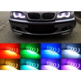 Resim Blueoto Bmw E39 Mavi Renk Angel Eyes Halka Pamuk Seti 4 Adet 