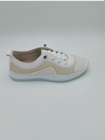 Resim Kadın İç Astarı Deri Günlük Rahat Hafif Şık Casual Anne Ayakkabısı Beyaz 