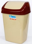 Resim Erkoç plastik Polytime Sallanır Kapak Ofis Banyo Mutfak Bahçe Çöp Kutusu Kovası / 50 Litre / Krem / 68 x 41 x 33 C 