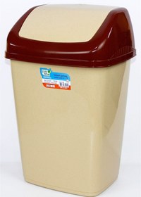 Resim Erkoç plastik Polytime Sallanır Kapak Ofis Banyo Mutfak Bahçe Çöp Kutusu Kovası / 50 Litre / Krem / 68 x 41 x 33 C 
