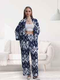 Resim MOONBULL Kadın Desenli Kimono Takım 