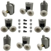 Resim Duşakabin Tekerleği Rulman 8 Li Set Teker Çapı 24 Mm Gri 