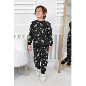 Resim Iki Iplik Cepli Astronot Temalı Erkek Çocuk Pijama Takımı 