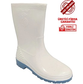 Resim çizmeci Pvc Beyaz Çizme Kaydırmaz Taban TSE 
