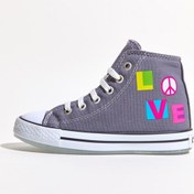 Resim Dudino 22-35 Numara Icon-love Gri Kız Converse Ayakkabı 