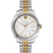 Resim Versace Icon Classic Gent Unisex Çelik Kordon Safir Cam Analog Kol Saati 5 ATM Suya Dayanıklı 