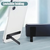 Resim Cep Telefonu Tutucu Masaüstü Arka Etiket Yaratıcı Destek Standı Görünmez Metal Sabit Ultra İnce Çok İşlevli Katlanabilir Taşınabilir Arka Etiket Çok İşlevli Cep Telefonu Destek Standı 