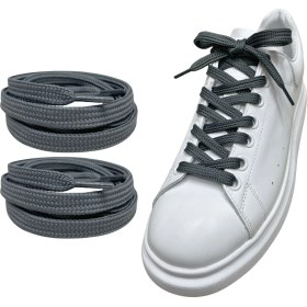 Resim İpekbazaar Exclusive 120 cm Yassı Spor Ayakkabı Bağcığı, Çift Katmanlı Örgülü Sneakers Bağcık, 1 Çift 