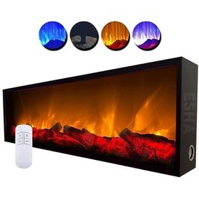 Resim Esha Home Dekoratif Elektrikli Şömine Farklı Renk Modları,çıtırtı, Kumandalı, Bluetooth 140x35 Cm 