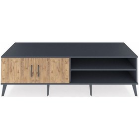 Resim Kronos Tv Ünitesi 2 Raflı 2 Kapaklı 176x59x51 Antrasit-çam/antrasit Atlas Çam/antrasıt 