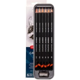 Resim Derwent : Graphic Pencil : Dereceli Kalem Seti : 6'lı Metal Kutu 