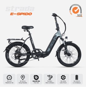 Resim Stradacycles E-Spido Hidrolik Disk 20 Jant Katlanabilir Elektrikli Bisiklet 