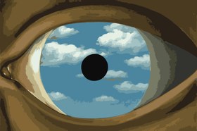 Resim Sayılarla Boyama Seti - Rene Magritte - The False Mirror - 40x50 