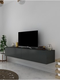 Resim Myniture Home & Living Duvara Monte Tv Sehpası Antrasit S6200-4 