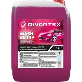 Resim Divortex WashBerry Ph Nötr Oto Şampuanı 4 Litre 