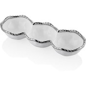 Resim Lamedore 1YW-E14S Wave Beyaz Silver 3 Gözlü Çerezlik 26x9x8cm 
