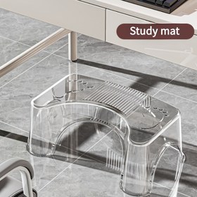 Resim 1 adet su geçirmez ve kaymaz modern konforlu yüksek banyo tuvalet taburesi - kalın ve güvenli çömelme basamağı, dayanıklı ve kolay temizlenebilir malzeme, yetişkinler için uygun - güvenliği ve konforu artıran banyo ayak taburesi 