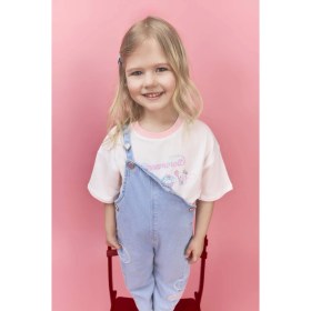 Resim DeFacto Cinnamoroll Oversize Penye Tişört Kız Bebek H0678A526SM 