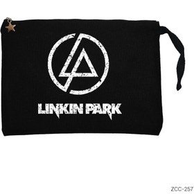 Resim Linkin Park Logo Siyah Clutch Astarlı Cüzdan / El Çantası - Siyah 