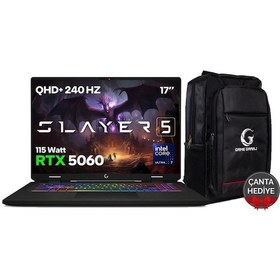 Resim Game Garaj Slayer5 7XL-5060 C1 U7-255HX 16 GB 1 TB RTX5060 17" Free Dos Dizüstü Bilgisayar 