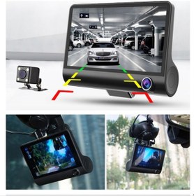 Resim Exvol Araç İçi 3 Kameralı Kayıt Kamera 1080phd Araç İçi+yol+park 