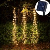 Resim Solar Güçlü Dış Mekan Dize Işıkları - Klasik Sarı LED Mavi Parlayan Dekoratif Işıklar, Metal Kolye Klipsi, 1m/2m/3m Noel, Düğünler, Nişanlar, Mezuniyetler ve Yaz Kutlamaları için, Güneş Enerjili Dış Mekan Dekorasyonları, Şenlik Işıkları, Parlayan Işıklar, Güneş Paneli Dahil 