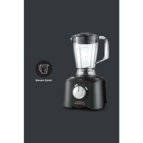 Resim Karaca Mastermaid Power Multifunctional 10 In 1 Shiny Black Mutfak Robotu, Blender Seti 2000W 