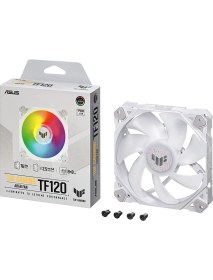 Resim Asus Tuf Gaming TF120 Argb Kasa Fanı, White Edition - Tekli Paket (1 Adet, Aura Sync, Sessiz Adresle 