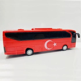 Resim Sürtmeli Türk Bayraklı Otobüs - 23 cm 