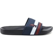Resim U.S. Polo Assn. Lacivert Renkli Erkek Plaj Havuz Deniz Terlik Suni Deri Günlük Kullanım İçin 