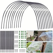 Resim Dayanıklı Fiber Çubuklarla 54 Parça Seralık Hoop Seti, Ayrılabilir Bitki Destek & Fidan Kemeri - Hava Koşullarına Dayanıklı Bahçe Tüneli Kiti 