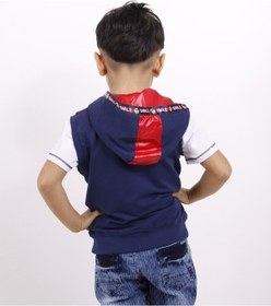 Resim Toontoy Kids Toontoy Erkek Gülen Yüz Kapüşonlu Hırka Lacivert 