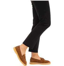 Resim Tamer Tanca Kadın Hakiki Deri Taba Süet Loafer Ayakkabı 902 8113 Bn Ayk Sk22/23 Taba Suet Taba 