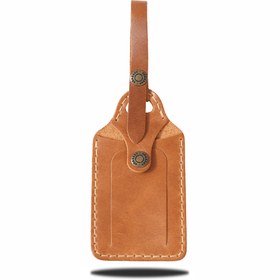 Resim "Börteçin" Lüks Deri Valiz Etiketi / Anahtarlık Hediye - Antik Camel 