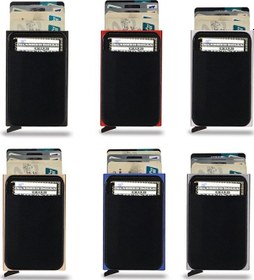 Resim Sones Rfıd Kısa Metal Kart Kılıfı Kredi Kartı Tutucu Cüzdan Gül Altın Diğer 