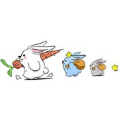 Resim Suntek Tavşan Araba Çıkartmaları Pencere Arabalar Sol-sol 