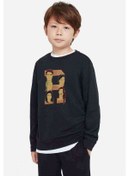 Resim Riverdale R Head Baskılı Unisex Çocuk Siyah Sweatshirt Siyah 