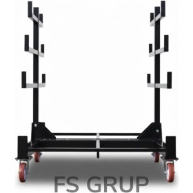 Resim FS GRUP | Metal Profilli Endüstriyel Taşıma Arabası- Kumaş, Rulo ve Malzeme Taşıma Platformu 