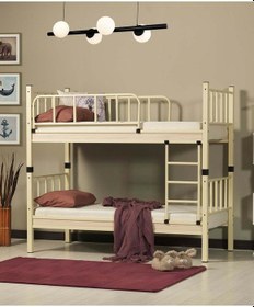 Resim Aksviva Yurt Genç Çocuk Odası Metal Ranza Ve Karyola 90x190 90 x 200 