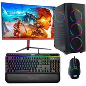 Resim Turbox TX1025 i7-3770S 16 GB 512 GB SSD 4 GB GTX1050Ti 165Hz 23.6" Curved Masaüstü Oyuncu Bilgisayarı Turbox