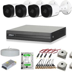Resim Dahua 2 MP 4 Kameralı 2 TB Disk Dış Ortam AHD HD-CVI Full Kamera Seti 